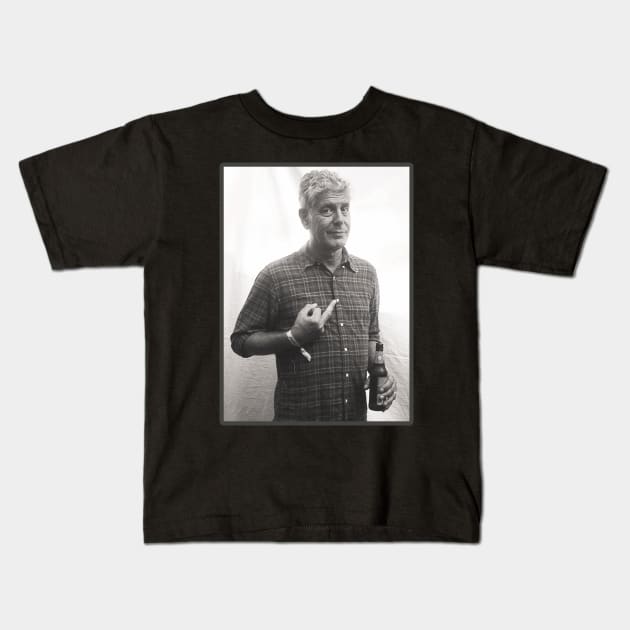 anthony bourdain! Kids T-Shirt by Gold The Glory Eggyrobby